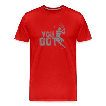 sport - T-shirt bio Premium Homme - rouge - Devant - Damien (186cm)