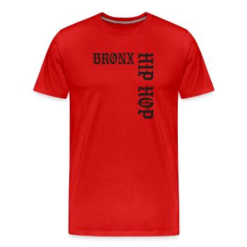 Bronx Hip Hop - T-shirt bio Premium Homme - rouge - Devant - Damien (186cm)