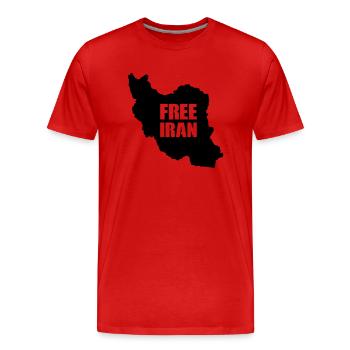 Iran Free - Men's Premium Organic T-Shirt - red - Front - Damien (186cm)