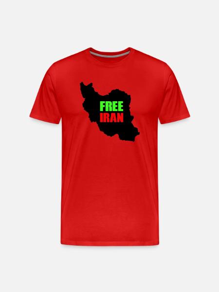 Iran Free - Men's Premium Organic T-Shirt - red