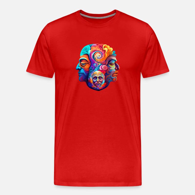 Psychedelische Kunst 1.0 - Männer Premium Bio T-Shirt - Rot