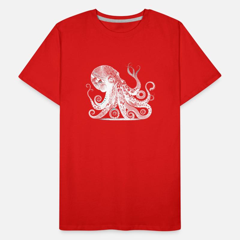 Cool octopus design with Aztec pattern Men's Premium Organic T-Shirt