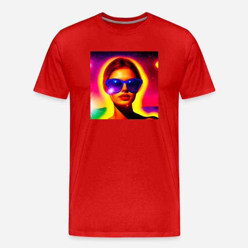 Sonnenbad auf der Venus - Männer Premium Bio T-Shirt - Rot