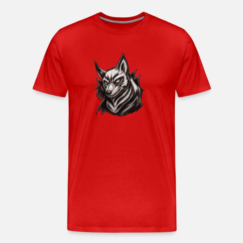 Big Bad Wolf - Männer Premium Bio T-Shirt - Rot
