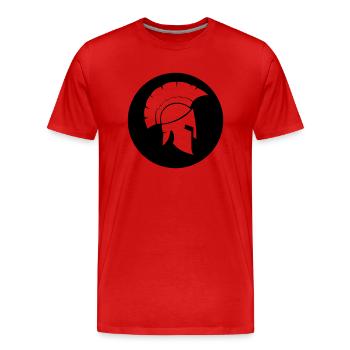Spartans - Men's Premium Organic T-Shirt - red - Front - Damien (186cm)