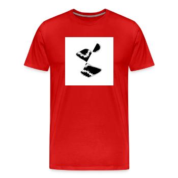 confused - Men's Premium Organic T-Shirt - red - Front - Damien (186cm)