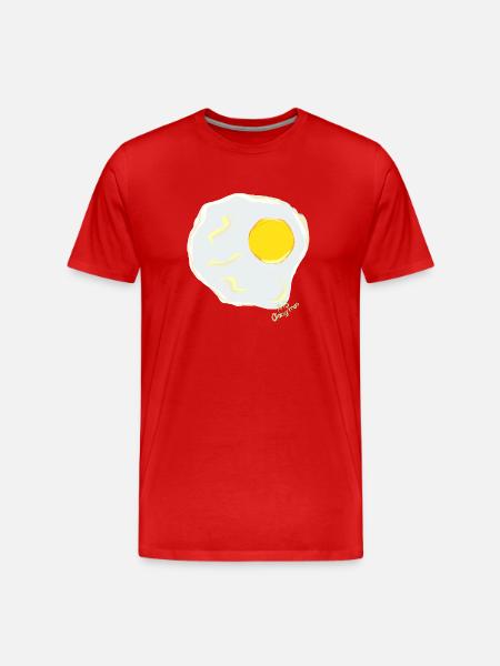 Fried egg - Men's Premium Organic T-Shirt - red