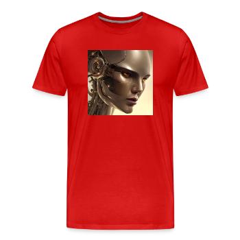 Cyborg - Männer Premium Bio T-Shirt - Rot - Vorne - Damien (186cm)