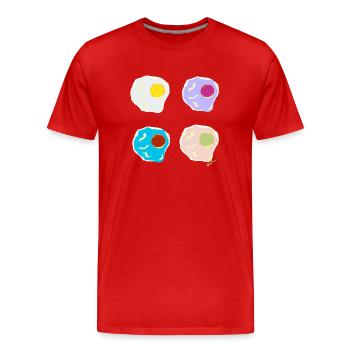 To Maria G. with affection. - Men's Premium Organic T-Shirt - red - Front - Damien (186cm)