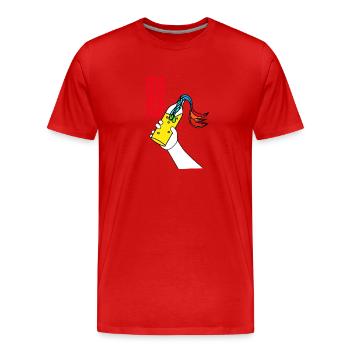 Civil Disobedience - Men's Premium Organic T-Shirt - red - Front - Damien (186cm)