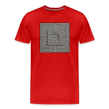 Île - T-shirt bio Premium Homme - rouge - Devant - Damien (186cm)