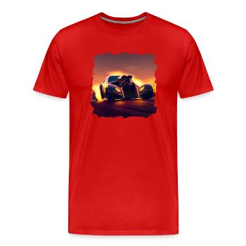 Vom Drag Racing gibt es Meisterschaften - Männer Premium Bio T-Shirt - Rot - Vorne - Damien (186cm)