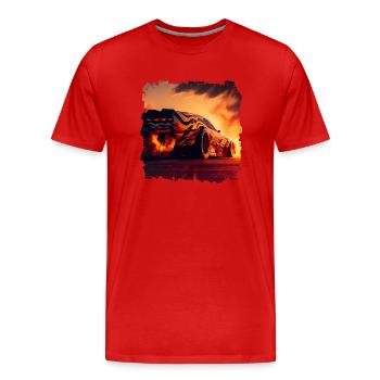 Beschleunigungsrennen ist ein Motorsport - Männer Premium Bio T-Shirt - Rot - Vorne - Damien (186cm)