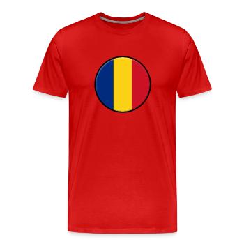 Flag of Romania - Men's Premium Organic T-Shirt - red - Front - Damien (186cm)