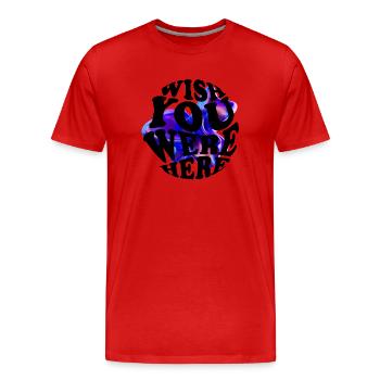 abstraktes 3D design mit lila Elementen - Männer Premium Bio T-Shirt - Rot - Vorne - Damien (186cm)