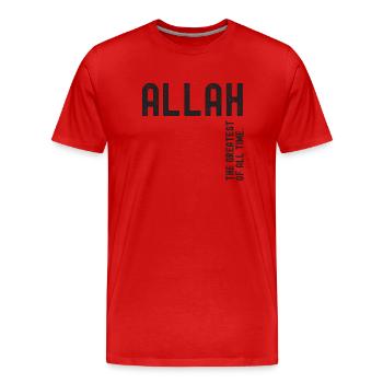 Allah the greatest of all time - Men's Premium Organic T-Shirt - red - Front - Damien (186cm)