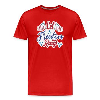Que la liberté sonne - T-shirt bio Premium Homme - rouge - Devant - Damien (186cm)