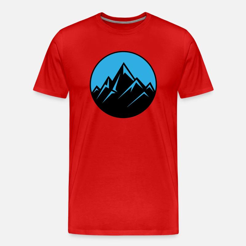 berge - Männer Premium Bio T-Shirt - Rot