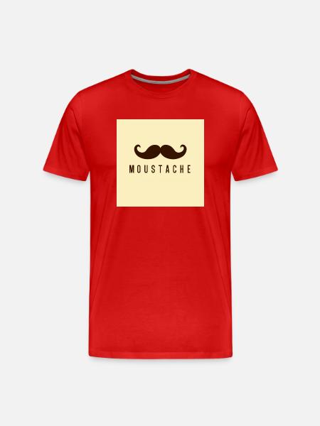 Moustache - Men's Premium Organic T-Shirt - red