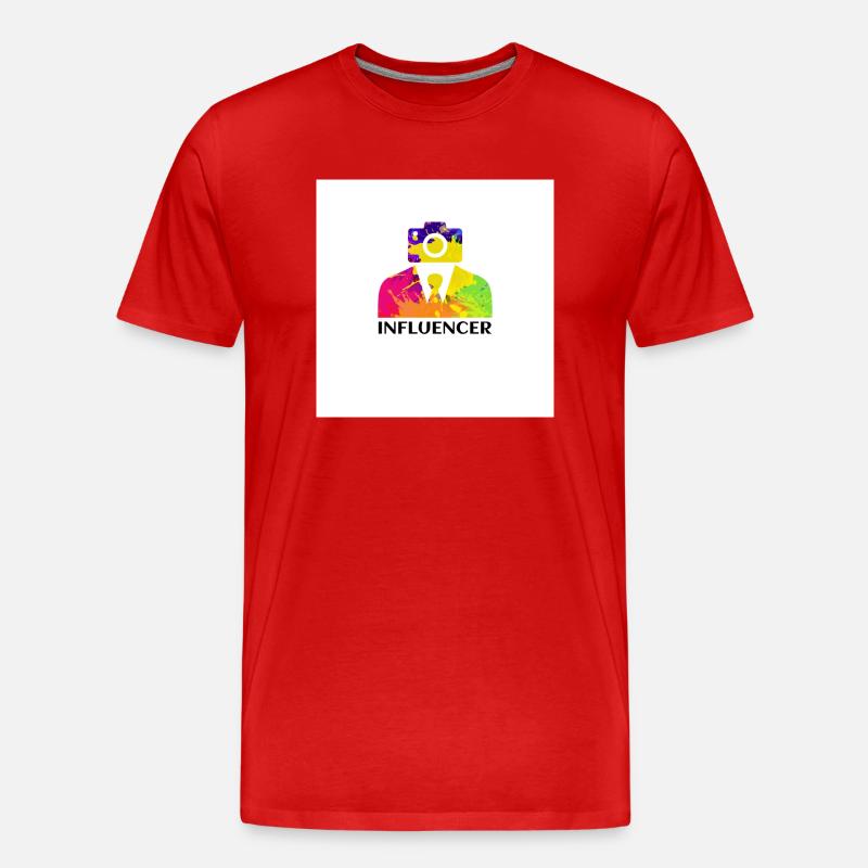 Influencer - Männer Premium Bio T-Shirt - Rot