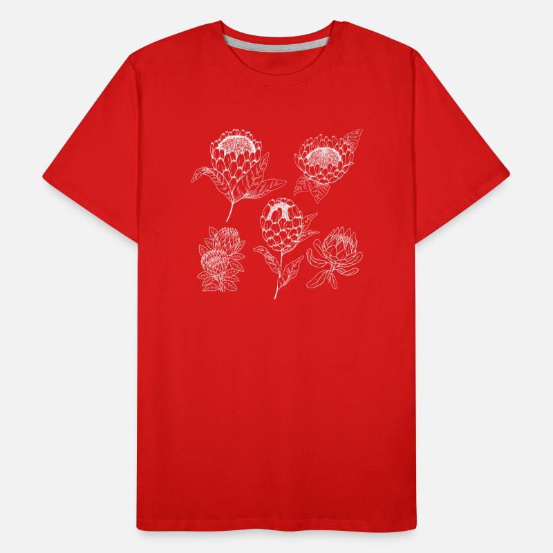 Groupe de fleurs protea T-shirt bio Premium Homme