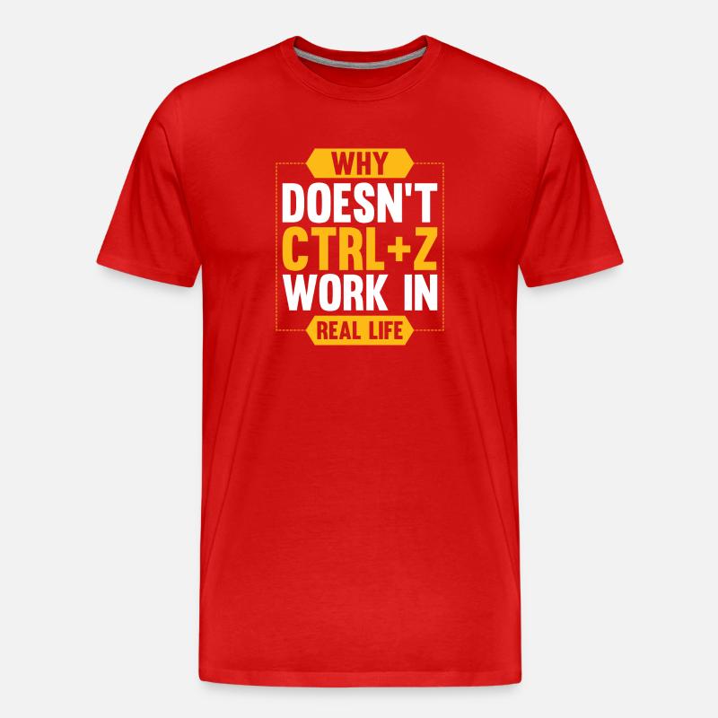 Geschenkprogrammierer PC STRG Z Computer - Männer Premium Bio T-Shirt - Rot