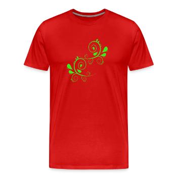 Design sans titre 1 - T-shirt bio Premium Homme - rouge - Devant - Damien (186cm)