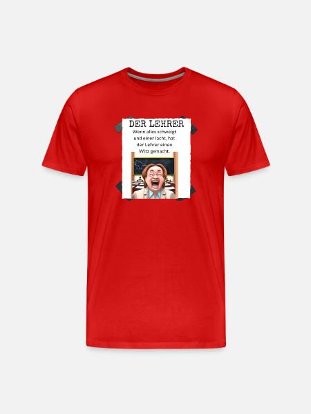 Leher witz - Männer Premium Bio T-Shirt - Rot