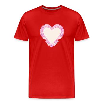 Valentine's Day Wedding Love Engagement Mother's Day - Men's Premium Organic T-Shirt - red - Front - Damien (186cm)