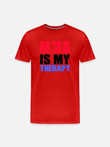 mma therapy - Männer Premium Bio T-Shirt - Rot