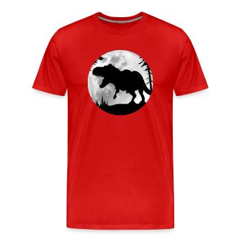 T-REX - Männer Premium Bio T-Shirt - Rot - Vorne - Damien (186cm)