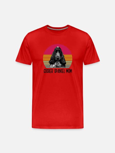 Cocker Spaniel Mom - Männer Premium Bio T-Shirt - Rot