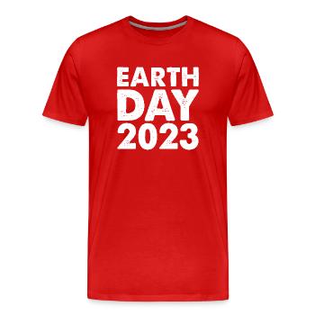 Jour de la Terre 2023 - T-shirt bio Premium Homme - rouge - Devant - Damien (186cm)