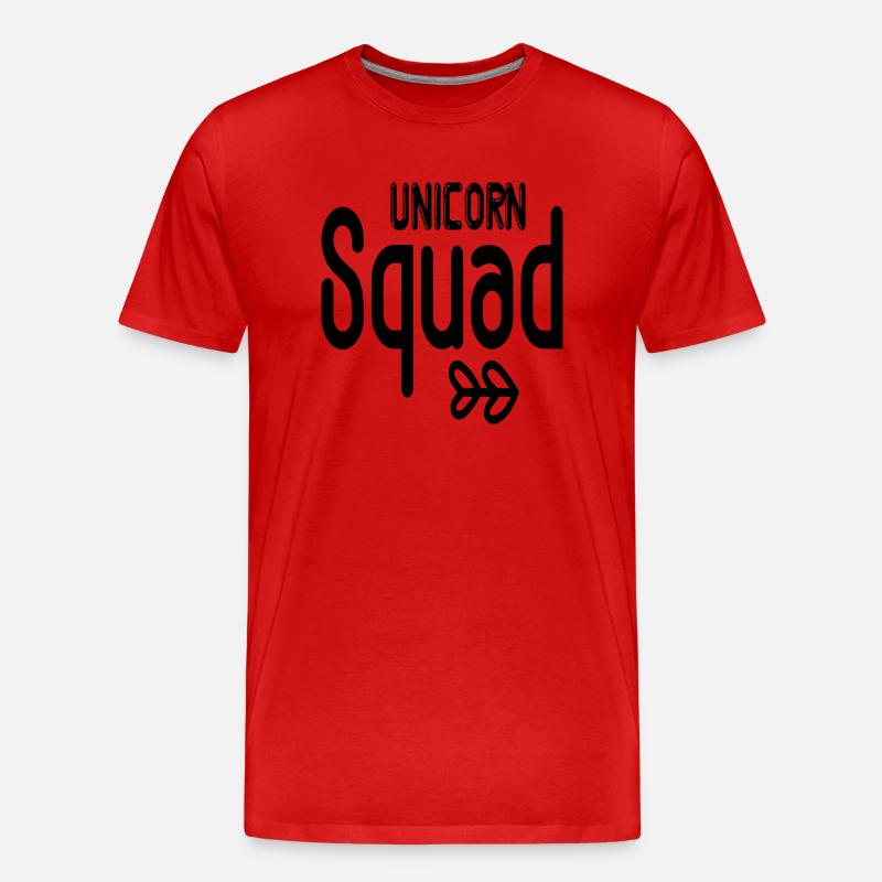Unicorn Squad - Männer Premium Bio T-Shirt - Rot