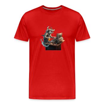 DJ Hai heats up the club with beats and beer - Men's Premium Organic T-Shirt - red - Front - Damien (186cm)