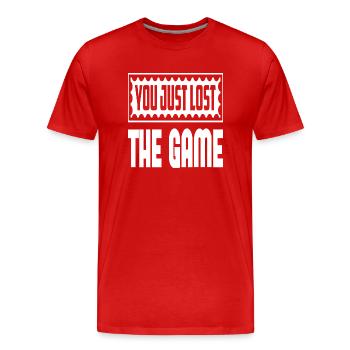 Vous venez de perdre la partie - T-shirt bio Premium Homme - rouge - Devant - Damien (186cm)
