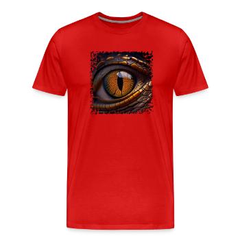 Irisfotografie ist eine Makrofotografie - Männer Premium Bio T-Shirt - Rot - Vorne - Damien (186cm)