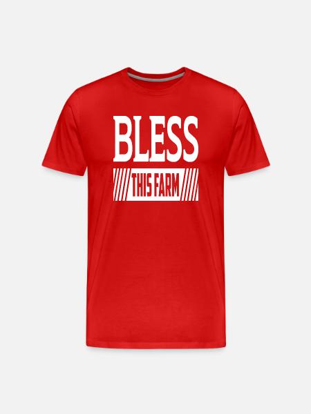 Bless This Farm - Men's Premium Organic T-Shirt - red