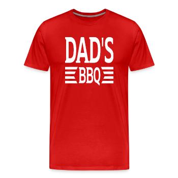 Dad´s BBQ - Männer Premium Bio T-Shirt - Rot - Vorne - Damien (186cm)