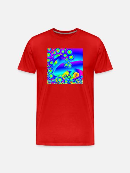 Abstract Ocean waves - Men's Premium Organic T-Shirt - red