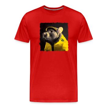 Rats dans le service de neutralisation des explosifs et munitions - T-shirt bio Premium Homme - rouge - Devant - Damien (186cm)