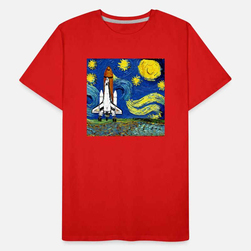 Space Shuttle Van Gogh Men's Premium Organic T-Shirt