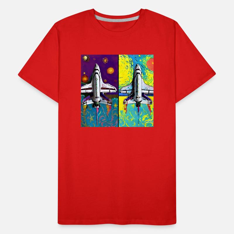 navette spatiale van gogh T-shirt bio Premium Homme