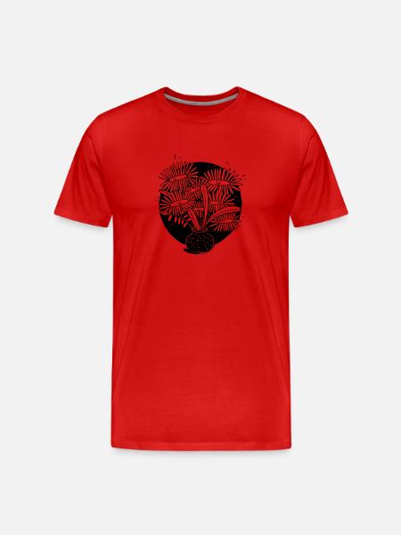 Blumenstrauß - Männer Premium Bio T-Shirt - Rot