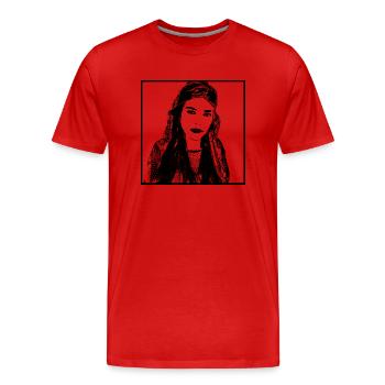 Frau Porträt 44 Cornelia Pompeius Ehefrau - Männer Premium Bio T-Shirt - Rot - Vorne - Damien (186cm)