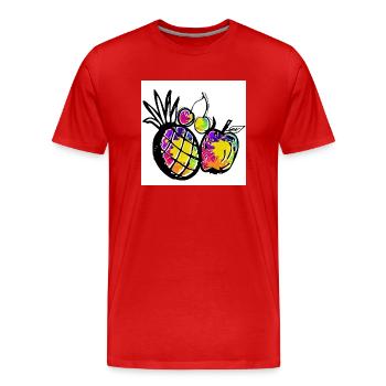 Fruit - T-shirt bio Premium Homme - rouge - Devant - Damien (186cm)