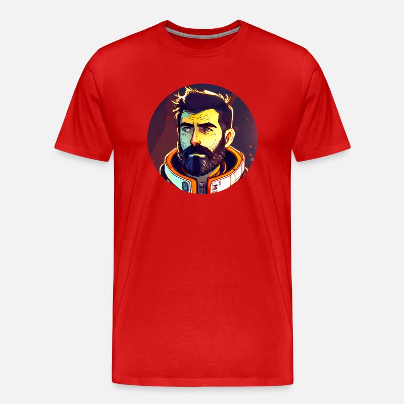 Anime Pilot - Männer Premium Bio T-Shirt - Rot