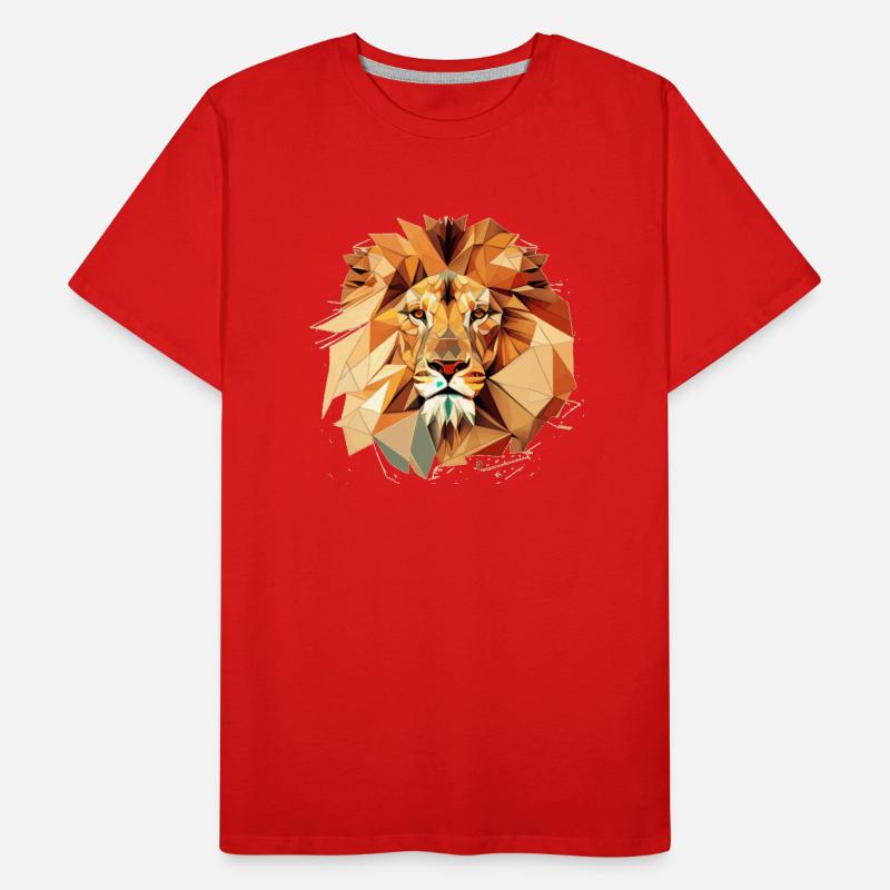 Cadeau Vector Lion’s Head T-shirt bio Premium Homme