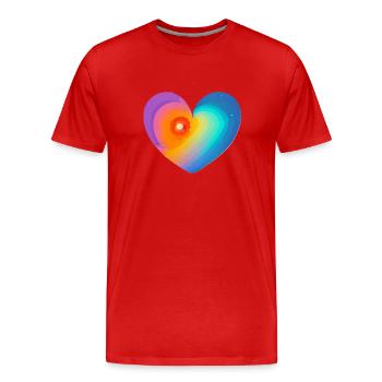 Mother's Day Love Wedding Engagement Valentine's Day - Men's Premium Organic T-Shirt - red - Front - Damien (186cm)