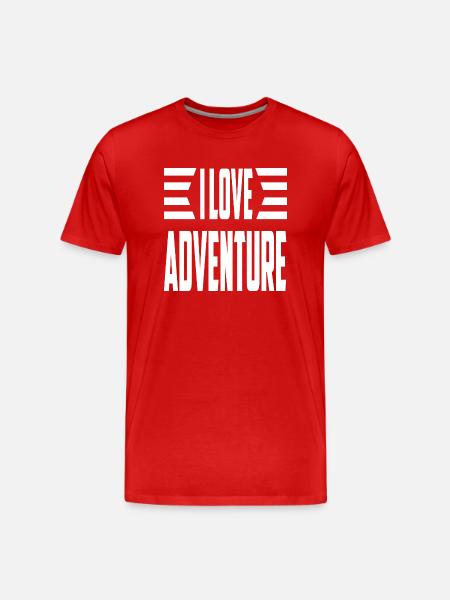 J’aime l’aventure - T-shirt bio Premium Homme - rouge